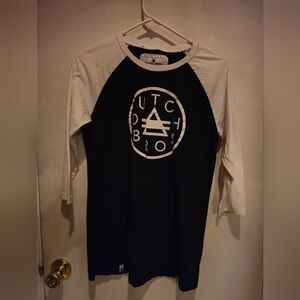 Dutch Bros Black & White Raglan Long Sleeve Tee
